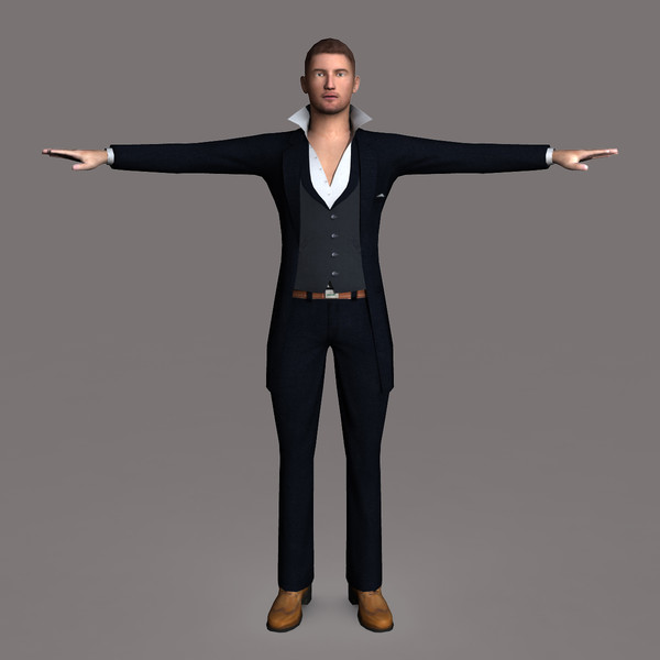 formal male 01 3d model - Formal Male 01 by ignisfatuus